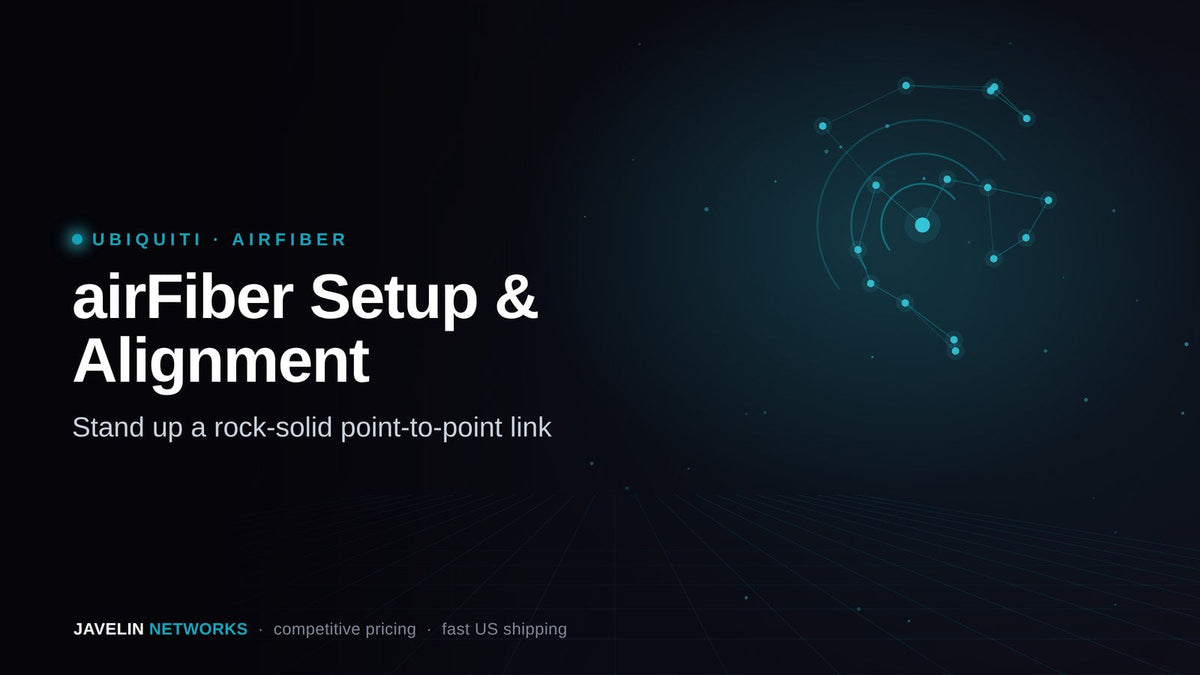 Ubiquiti airFiber point-to-point link setup and alignment