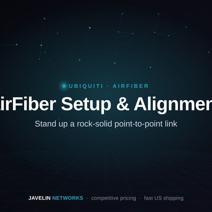 Ubiquiti airFiber point-to-point link setup and alignment