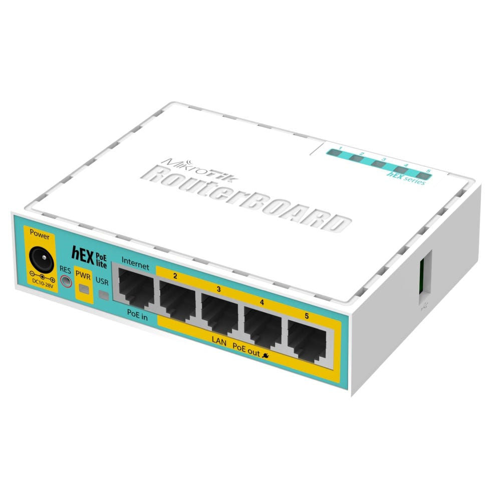 MikroTik RB750UPr2 hEX PoE lite 650MHz 64MB 5xLAN Case L4