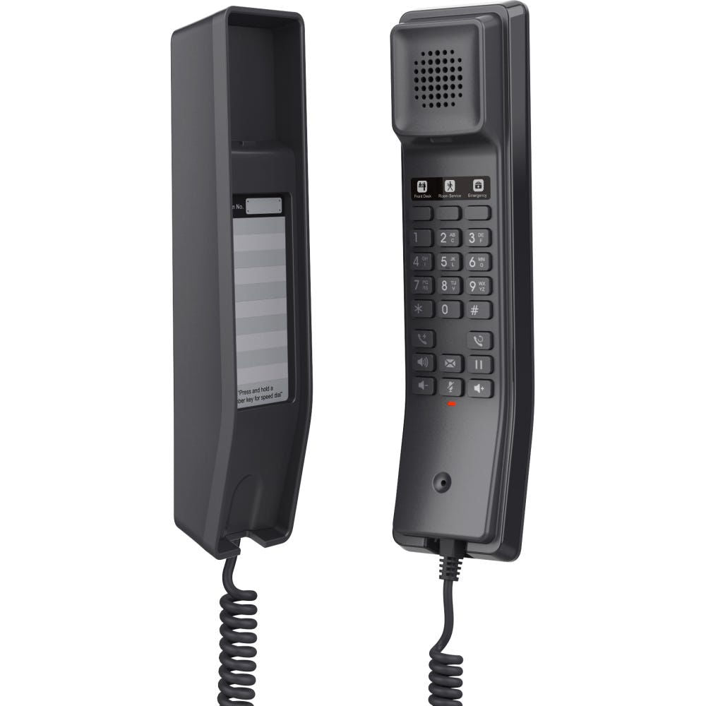 Grandstream Networks GHP611 Compact Hotel Phone Black
