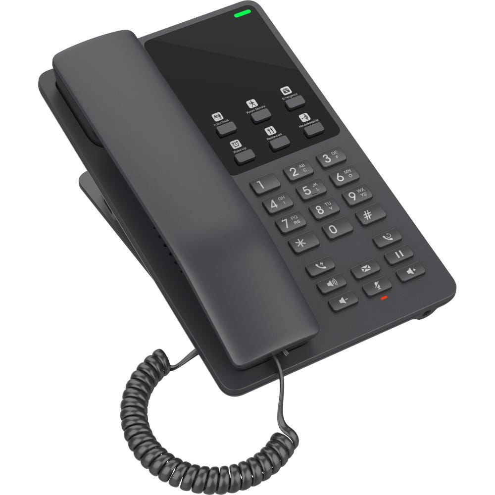 Grandstream Networks GHP621 Desktop Hotel Phone Black