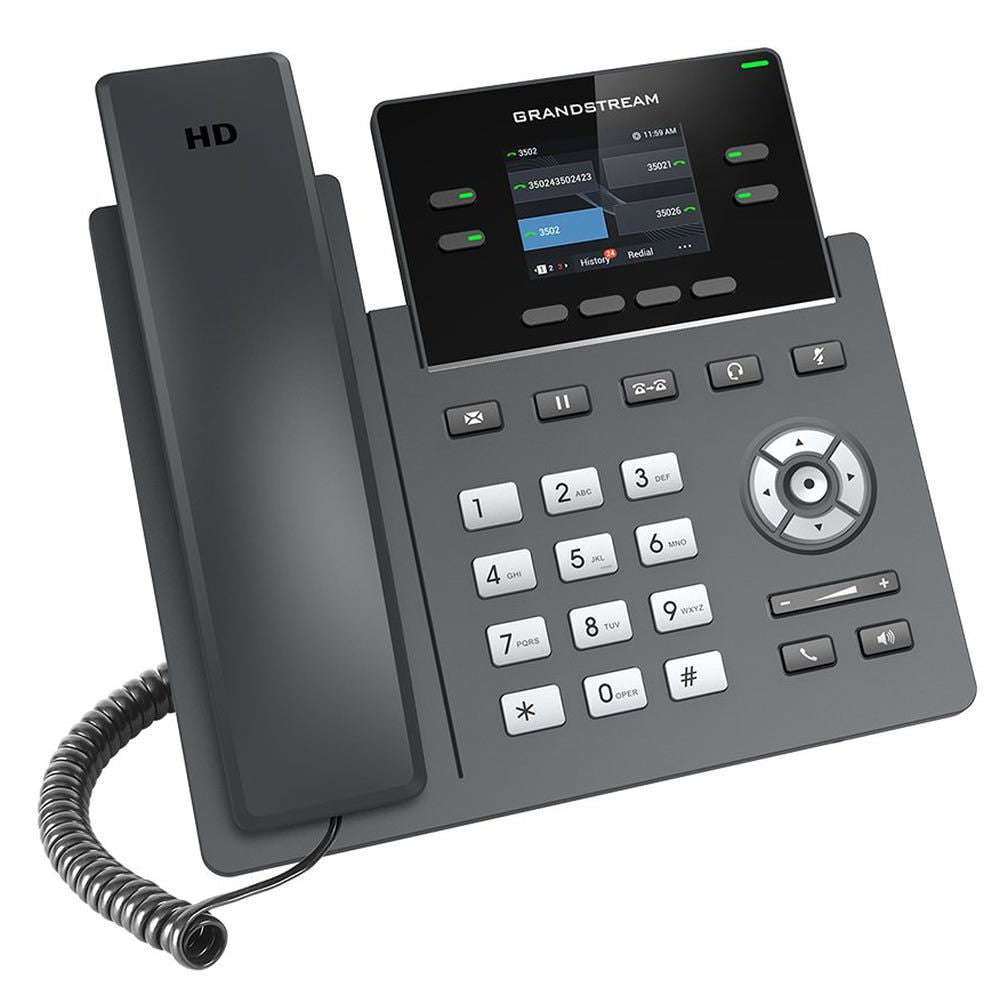 Grandstream Networks GRP2612G 4 Lines, 2 SIP Accounts 2.4in Screen