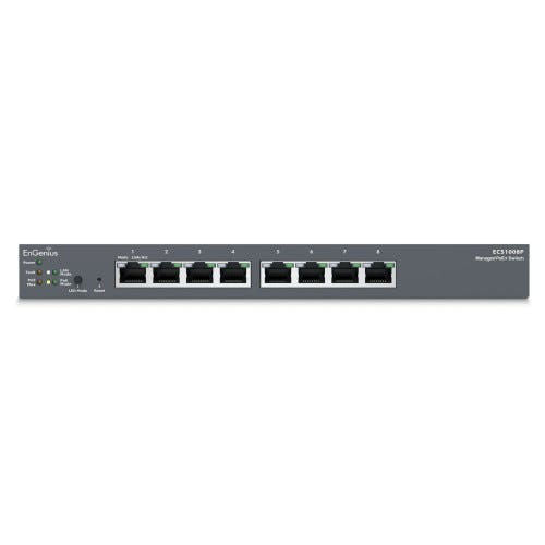 EnGenius ECS1008P Cloud 8-Port Gigabit 55W PoE Switch