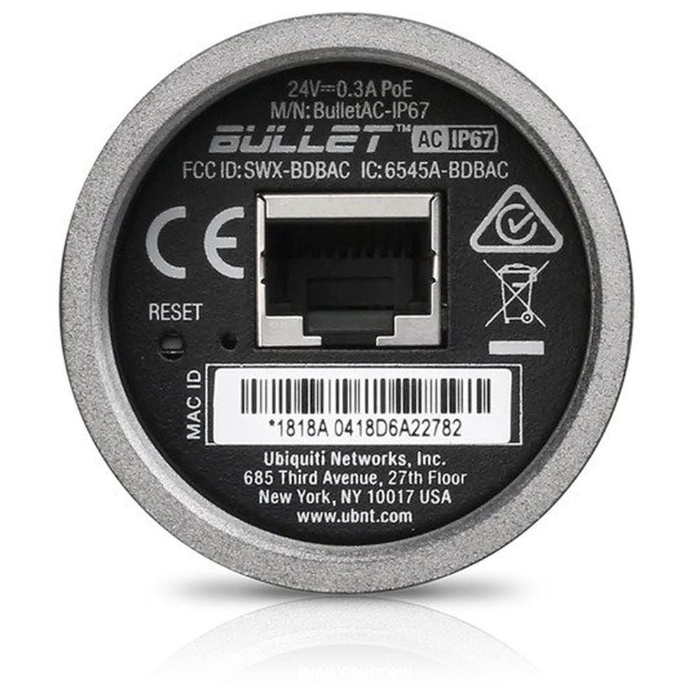 Ubiquiti BulletAC-IP67-US 2.4/5GHz Bullet Dual-Band AC IP67 US