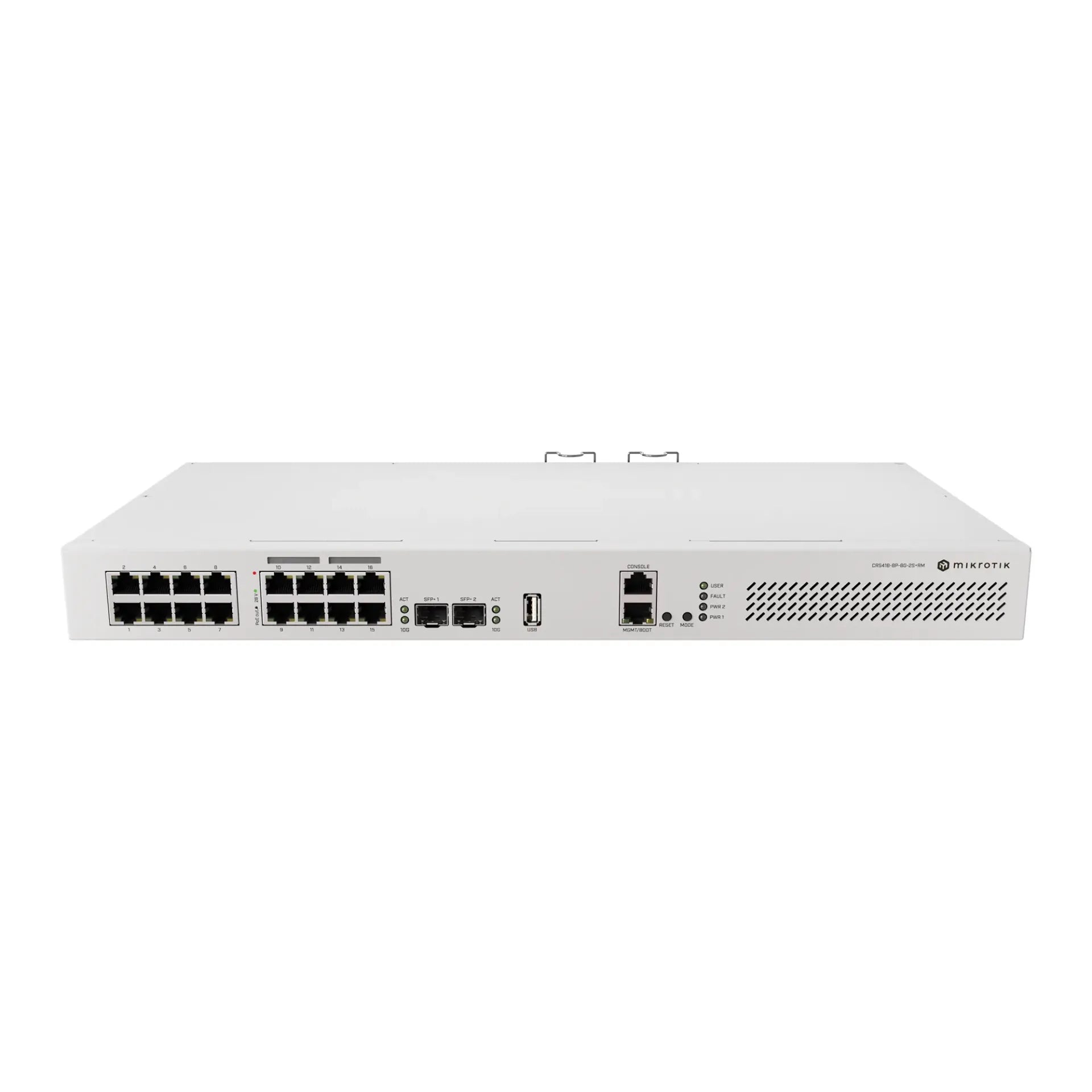 MikroTik CRS418-8P-8G-2S+RM Cloud Router Switch 2208MHz 17xEthernet 2xSFP+
