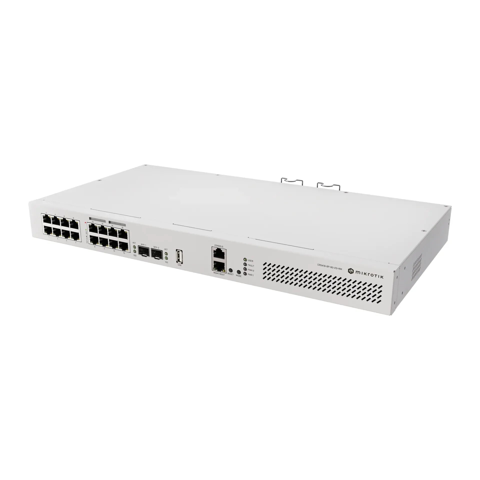 MikroTik CRS418-8P-8G-2S+RM Cloud Router Switch 2208MHz 17xEthernet 2xSFP+