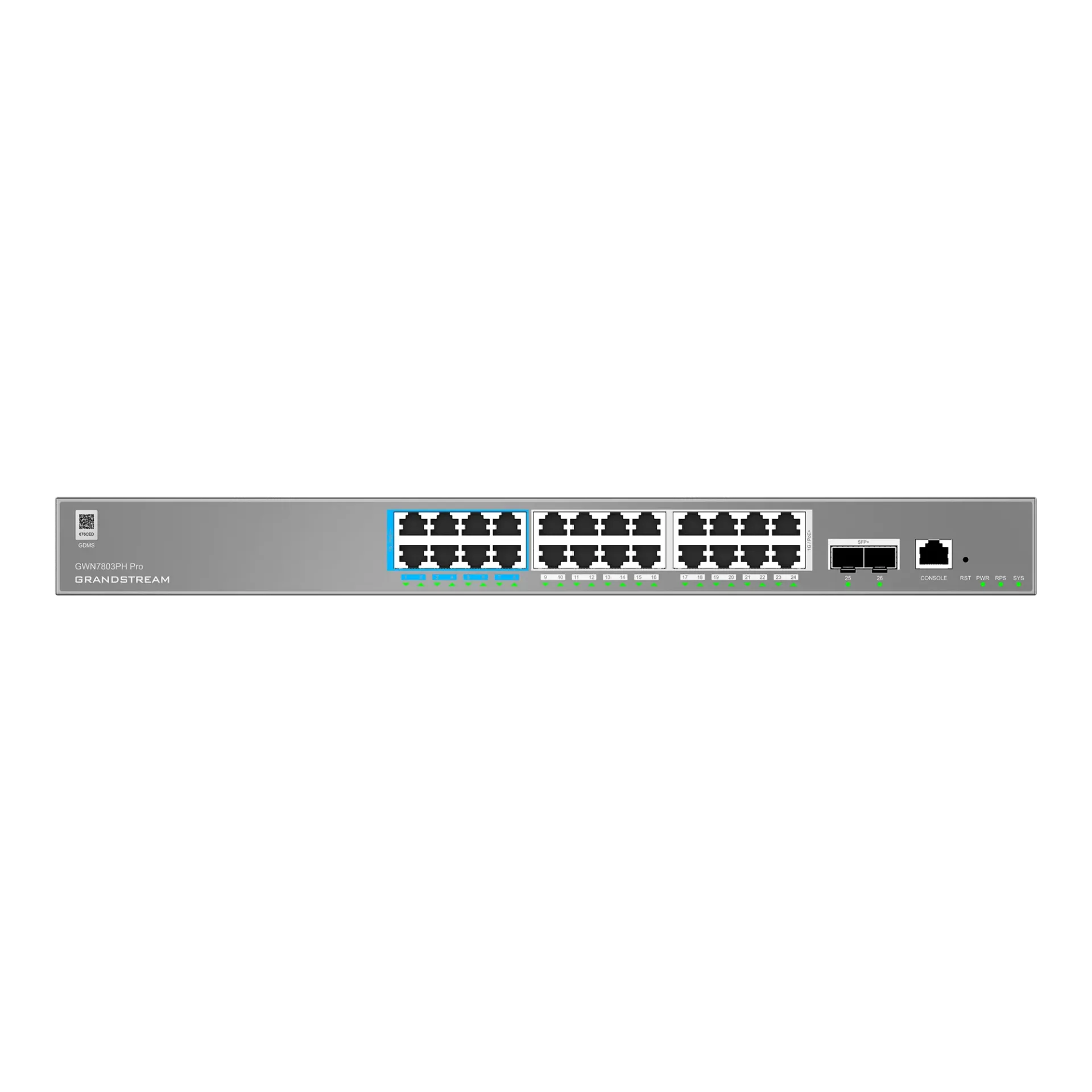 Grandstream GWN7803PH-PRO Pro Managed PoE Network Switch 24xGigE 2xSFP+ 400W