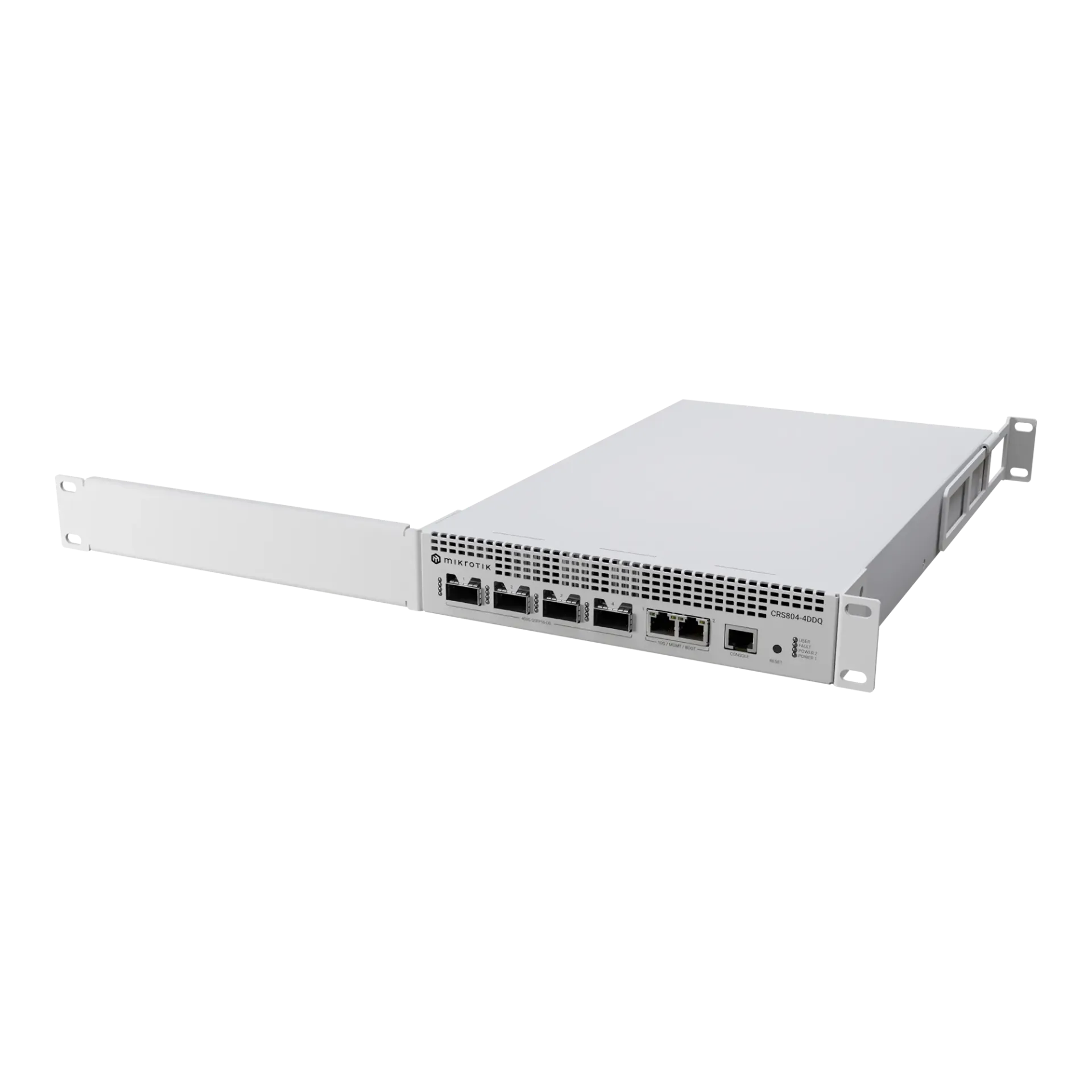 MikroTik CRS804-4DDQ-hRM Cloud Router Switch 2000MHz 512MB 2x1G/10G 4xQSFP-DD