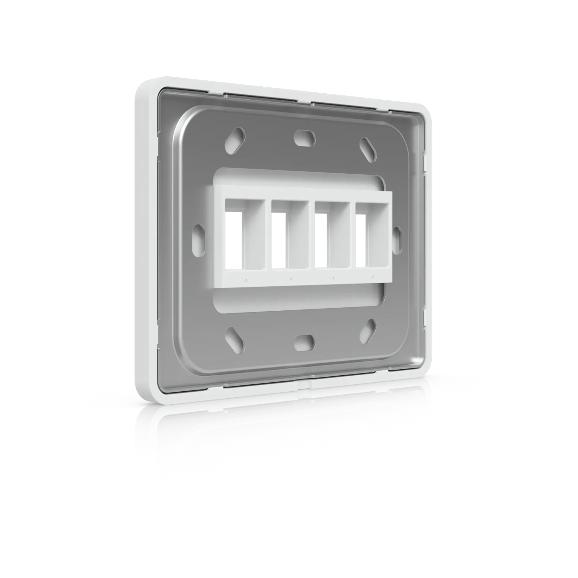 Ubiquiti UACC-WP-Keystone-H-4P Horizontal Universal Paintable Keystone Wall Plate 4-Port 4Pk
