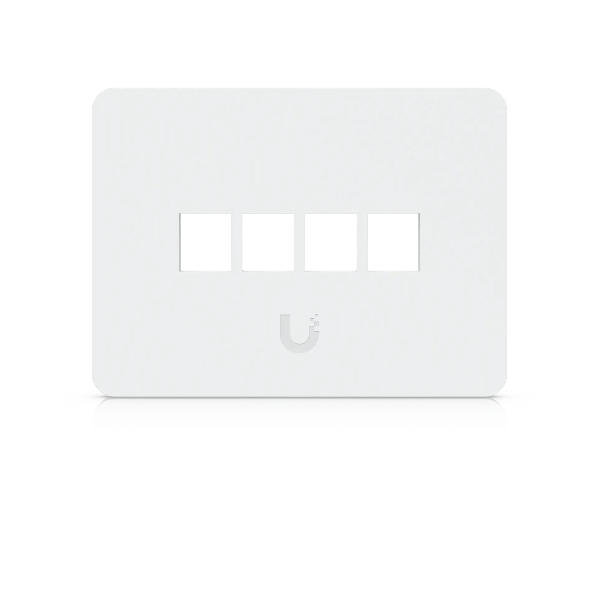 Ubiquiti UACC-WP-Keystone-H-4P Horizontal Universal Paintable Keystone Wall Plate 4-Port 4Pk
