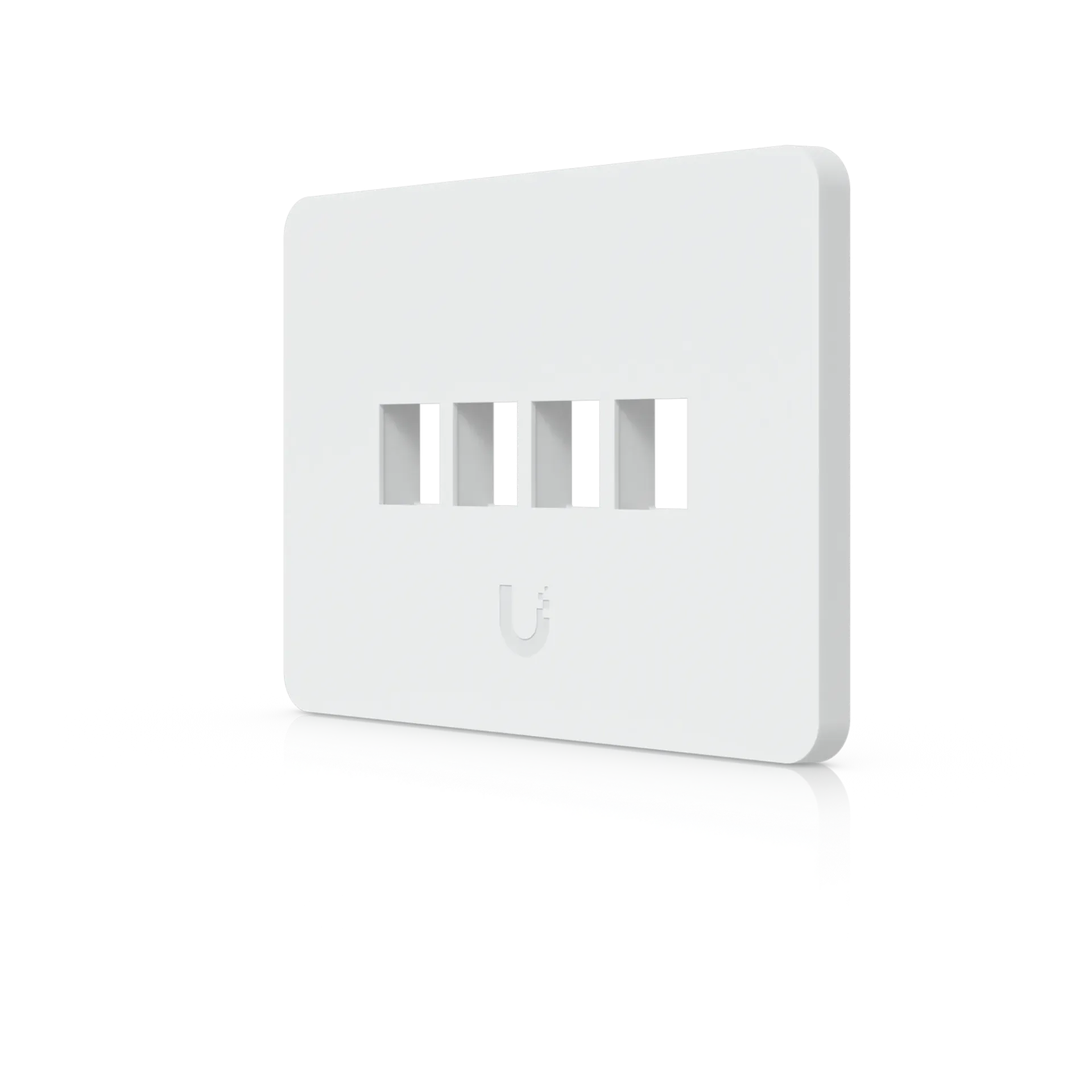 Ubiquiti UACC-WP-Keystone-H-4P Horizontal Universal Paintable Keystone Wall Plate 4-Port 4Pk