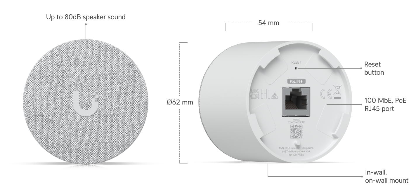Ubiquiti UACC-Chime-PoE Smart Chime
